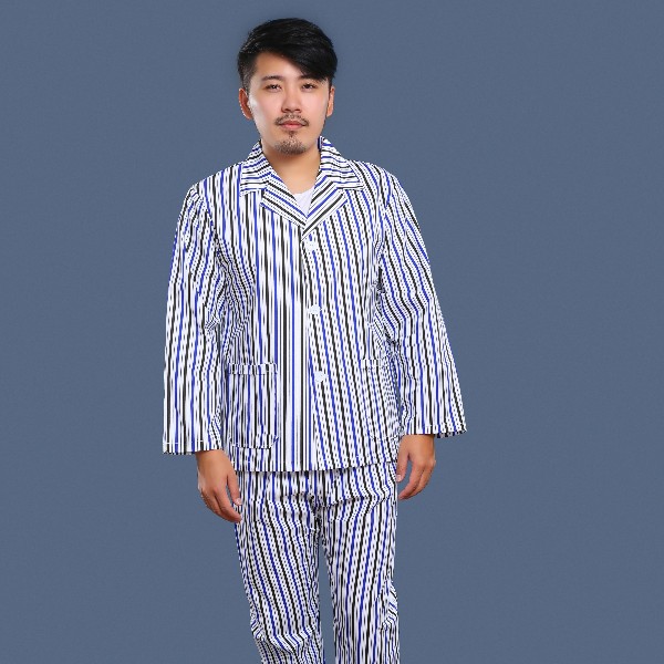 藍(lán)黑條紋病號(hào)服